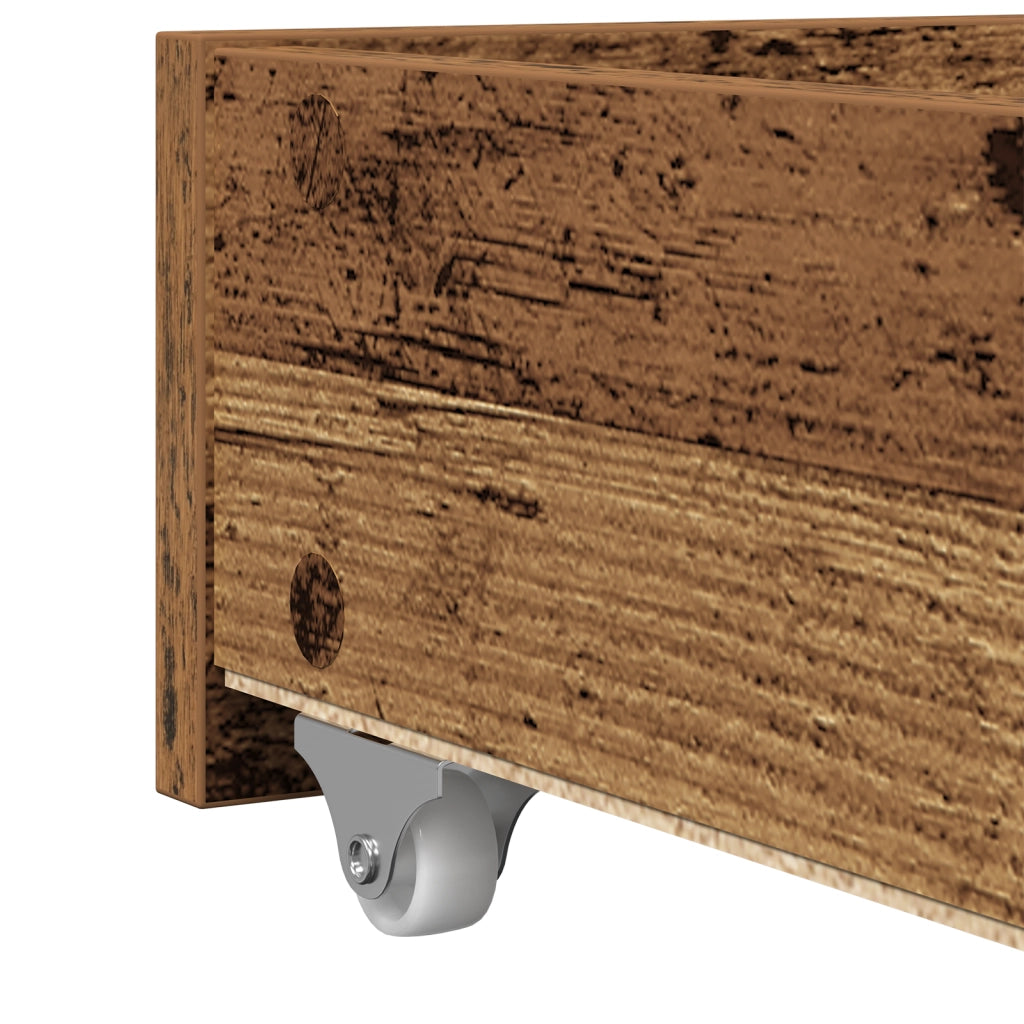 Letto a Giorno con Cassetto Legno Vecchio Legno Ingegnerizzato