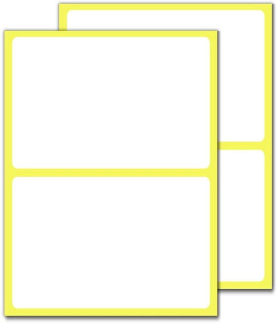 Etichette Selfadhesive Bianche per Scrittura - Superficie Liscia - 150 x 100 mm - Adatti per Diversi Materiali - 60 Pezzi