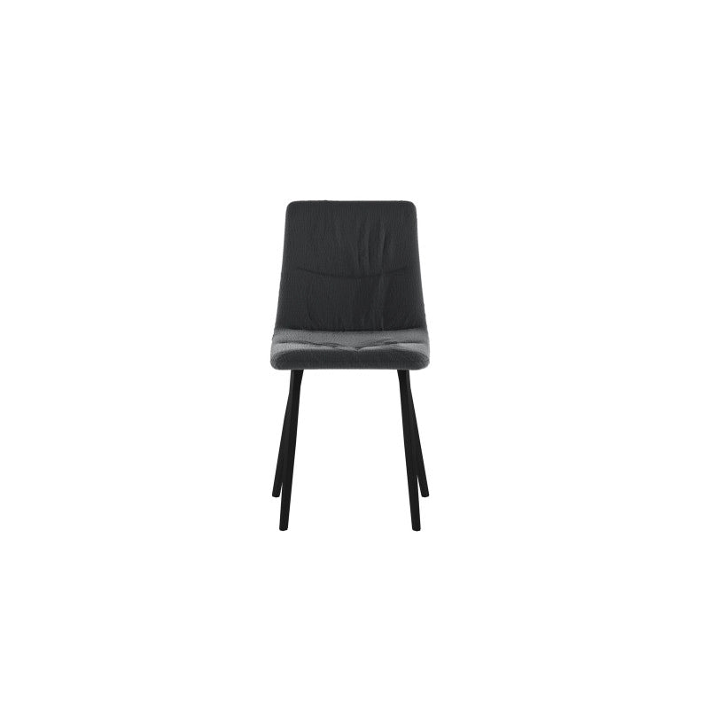 Sedia rivestita in tessuto easy-clean Gambe in metallo verniciato Ariel 46cm X 55cm H 87.5cm Stones