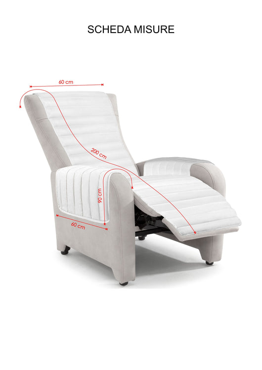 Copripoltrona Trapuntato Doubleface Marrone/Panna