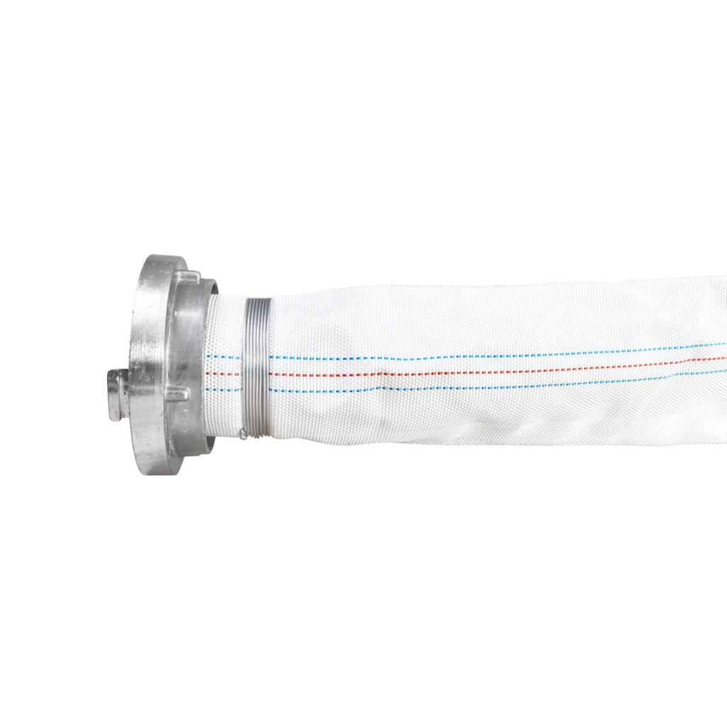 Tubo flessibile per irrigazione/pompaggio in PVC da 2 pollici, lunghezza 20 m con attacco in alluminio, max 6 bar, tela Breckner Germany
