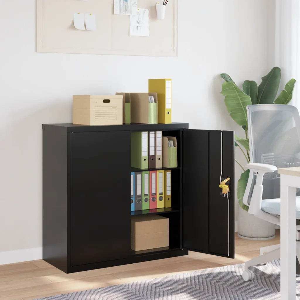 Armadio Classificatore Nero 90x40x90 cm in Acciaio CFW6966926