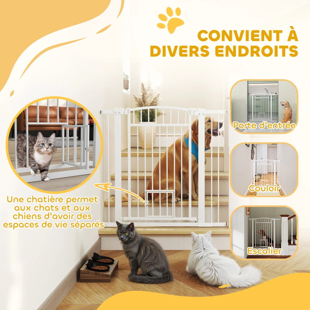 Barriera Sicurezza per Cani ¨C zephmum ¨C Bianco 76-104 cm
