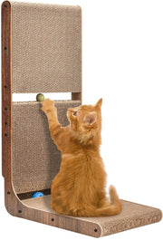 Krabbapporto per gatti, 69 cm Krabbapporto a L con pallina, Krabbapporto per gatti con pallina, Krabbapporto di alta qualità in cartone