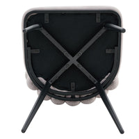 Set 2 sedie da pranzo - Xylo - velluto grigio chiaro gambe nere