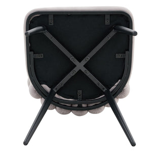 Set 2 sedie da pranzo - Xylo - velluto grigio chiaro gambe nere