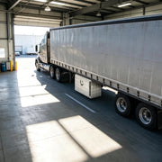 Cassetta portautensili in alluminio per camion, 76 litri, con serratura e chiave.