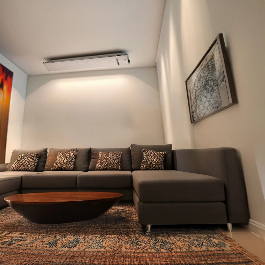 Sined Calore Bianco 2400 Radiatore a Infrarossi Da Parete Con Potenza 2400w Bianco Nessuna Emissione Di Luce Elemento Riscaldante In Lega Alluminio Estruso Rivestimento Ceramico Telecomando Ip65
