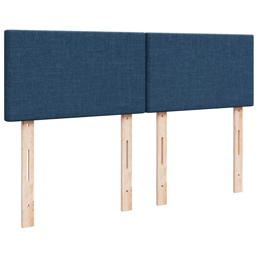 Giroletto a Molle con Materasso Blu 160x200 cm in Tessuto
