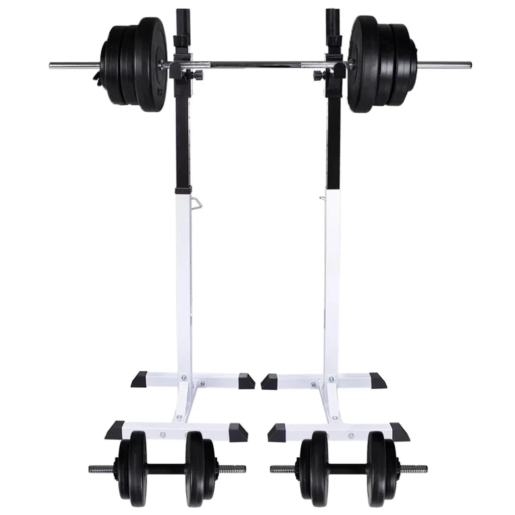 Rastrelliera porta pesi con set di manubri e pesi 60,5 kg 02_0000729