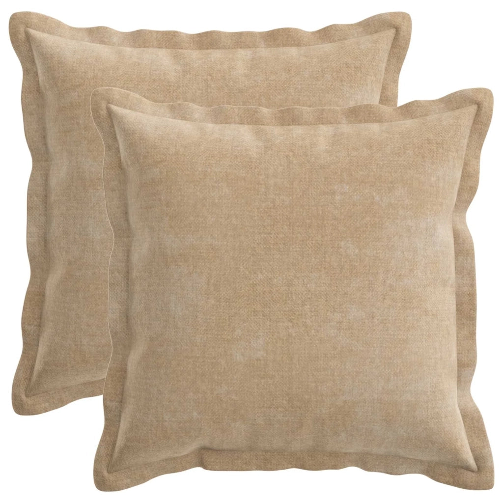 Federa 2 pz HOUTEN Tortora 30 x 30 cm Tessuto Chenille 915875