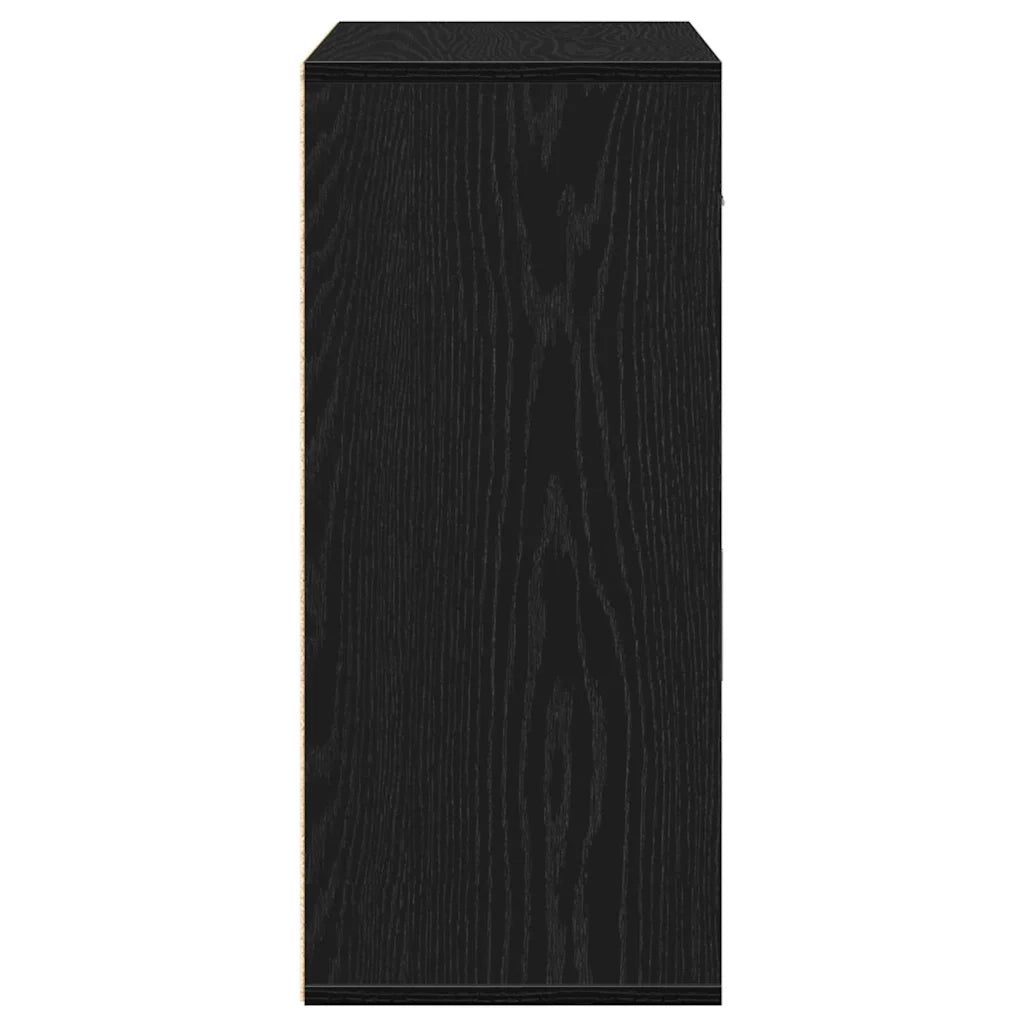 vidaXL Credenza Rovere nero 60 x 31 x 70 cm Legno multistrato