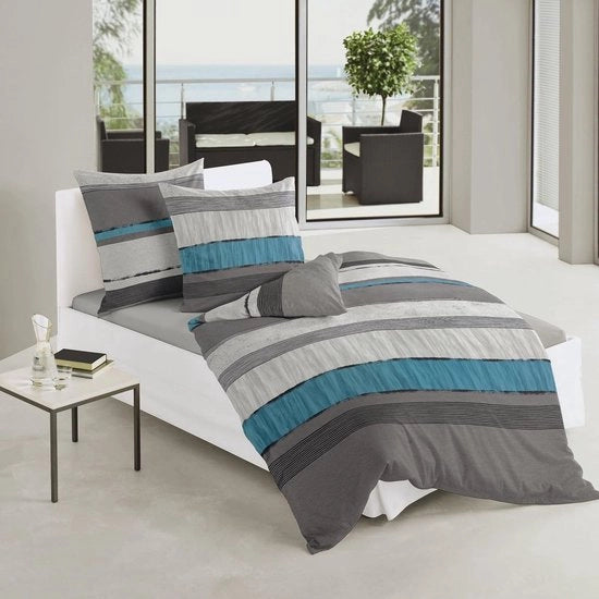 Coperta da letto in mako-satino, argento, multicolore, 155 cm x 220 cm