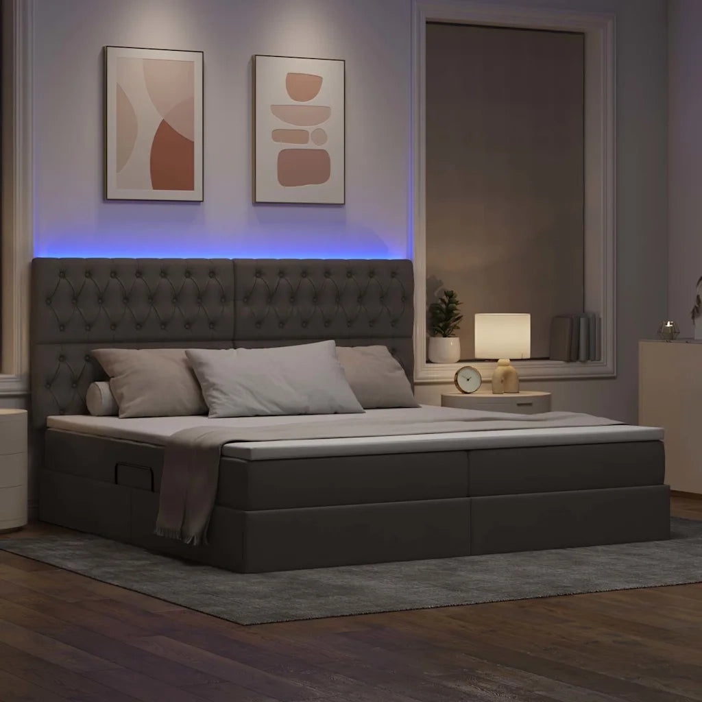 Letto con contenitore e LED Talpa 200 x 200 cm Poliestere 3372504