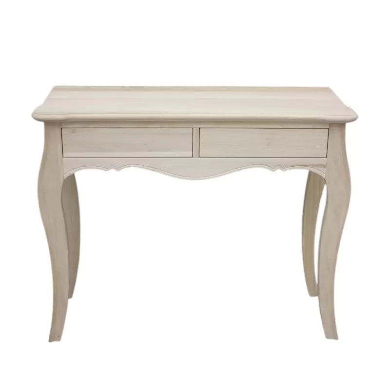 Consolle in legno classica 2 cassetti grezzo l.101 p.38 h.82 (3108) - Mobili 2G