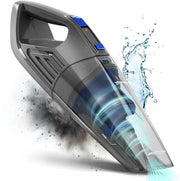 Aspirapolvere da tavolo - Aspirapolvere manuale - Aspirapolvere portatile - Piccolo aspirapolvere per pulizia con spazzola - Aspirapolvere manuale con accessori grigio e blu