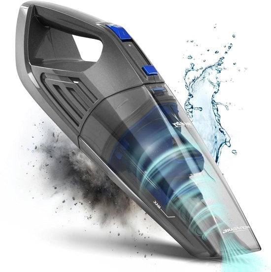 Aspirapolvere da tavolo - Aspirapolvere manuale - Aspirapolvere portatile - Piccolo aspirapolvere per pulizia con spazzola - Aspirapolvere manuale con accessori grigio e blu