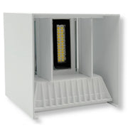 Trade Shop - Lampada Applique Led Muro 22w Doppia Emissione Cct 3in1 Luce Selezionabile Esterno Es66-3c - Bianco