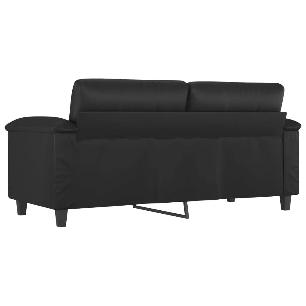 Divano a 2 Posti Nero 140 cm in Similpelle 359583