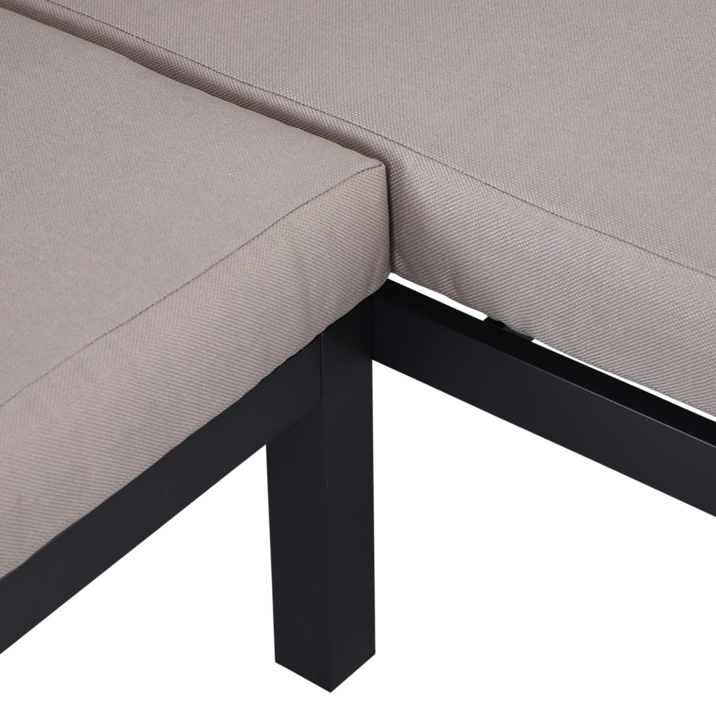 Set Divano da Giardino 3 Pezzi con Cuscini e Tavolino ¨C MINIMAL ¨C Alluminio, 164x74x69 cm