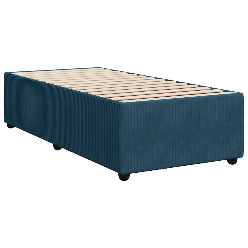 Giroletto a Molle con Materasso Blu 100x200 cm in Velluto