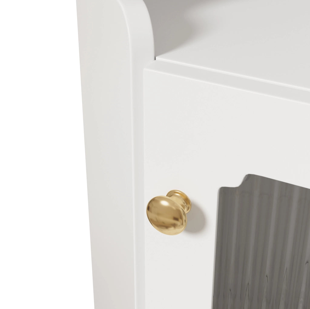 Mobile angolare 63,5x124 cm bianco in MDF - LED con controllo app