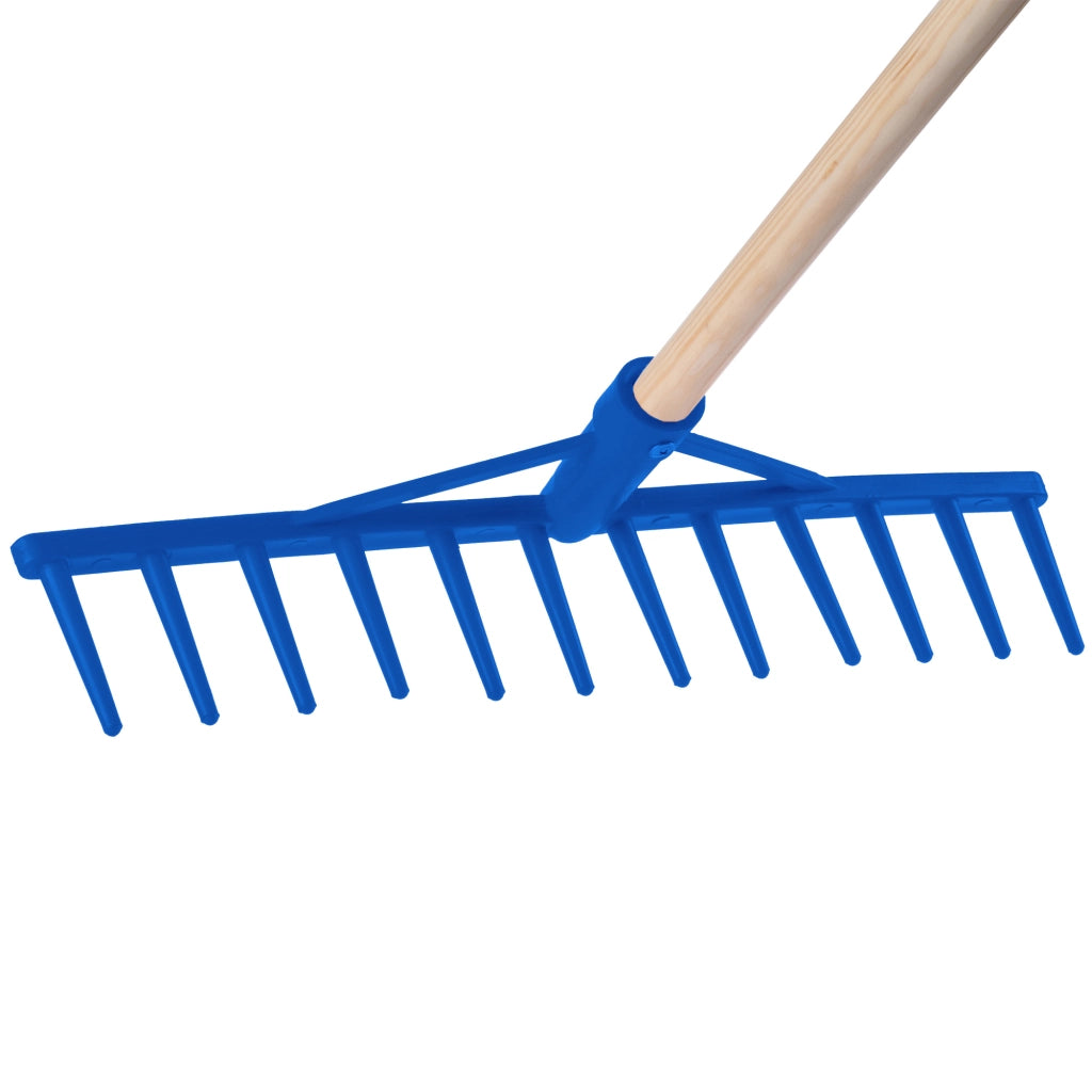 Rastrello KADAX per foglie, erba, fieno, giardino, manico in legno, 154 cm, rastrello, 12 denti