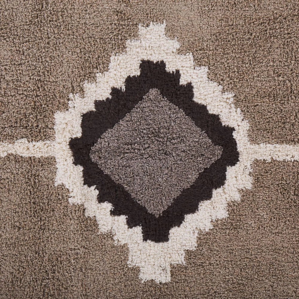 Tappeto Beige Cotone fatto a mano stile Tradizionale 160 x 230 cm