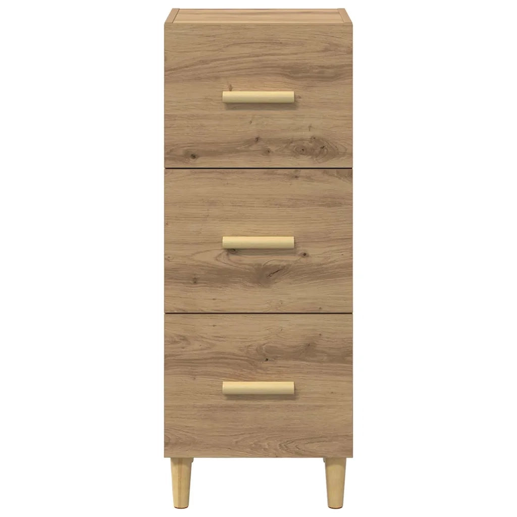 Credenza-Buffet-Armadio da cucina rovere artigianale 34.5 x 34 x 90 cm Legno multistrato