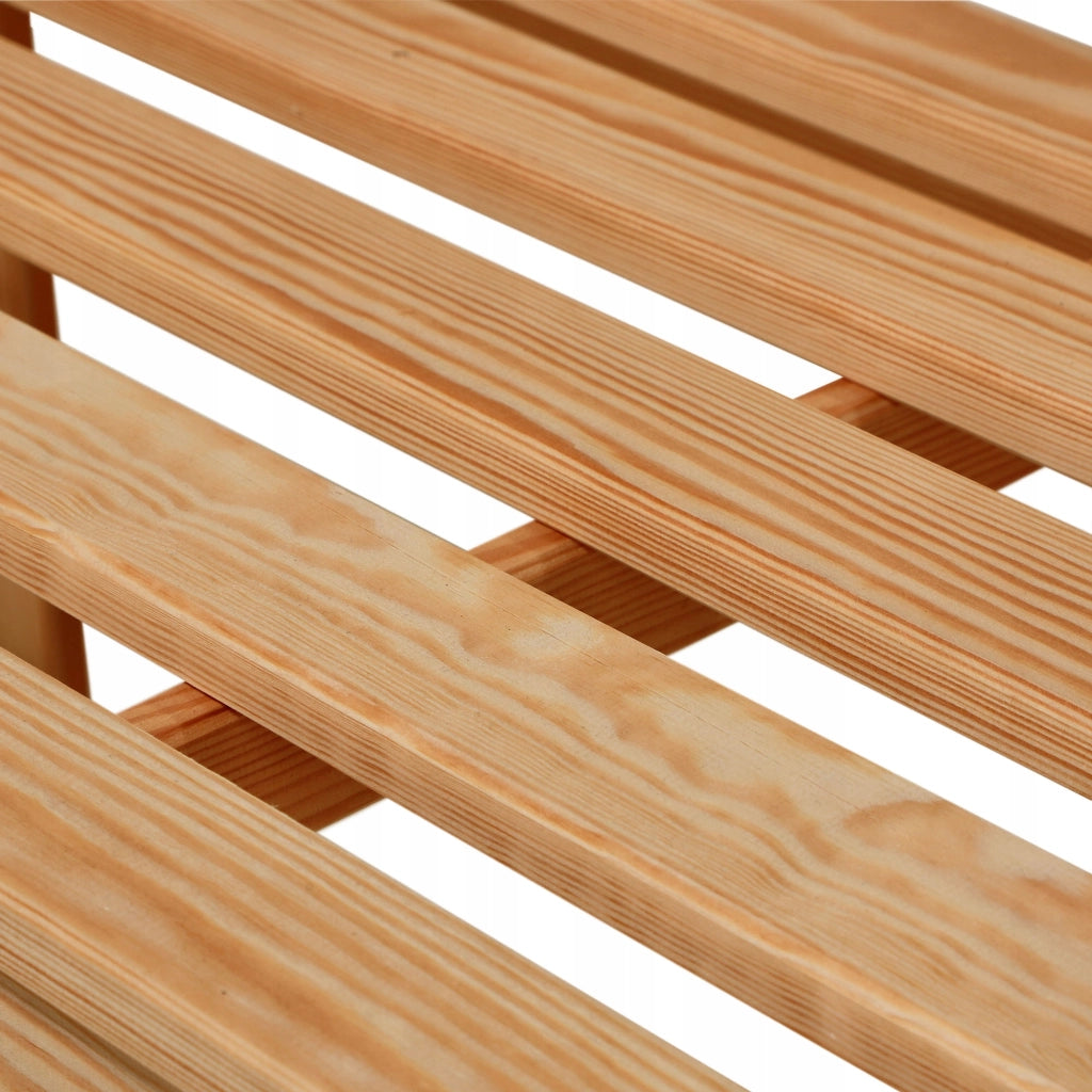 Panchina da giardino in legno KADAX con schienale 119 cm Panchina da terrazza per giardino Tik