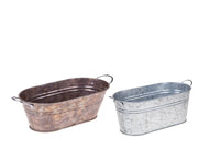 Set 2 Cesti Contenitori in Ferro con Manici 36 cm