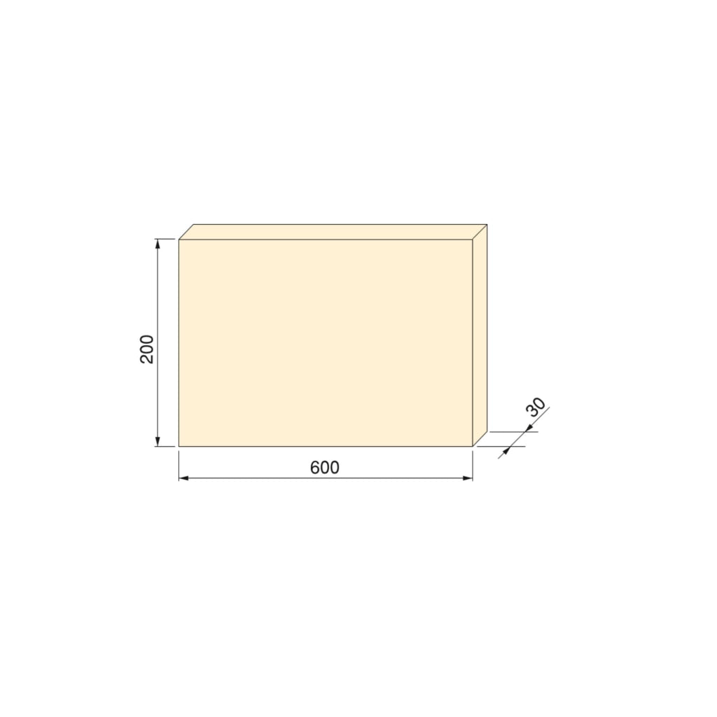 Piano D’Appoggio per Scaffali 600x200 mm in Legno Emuca Bianco