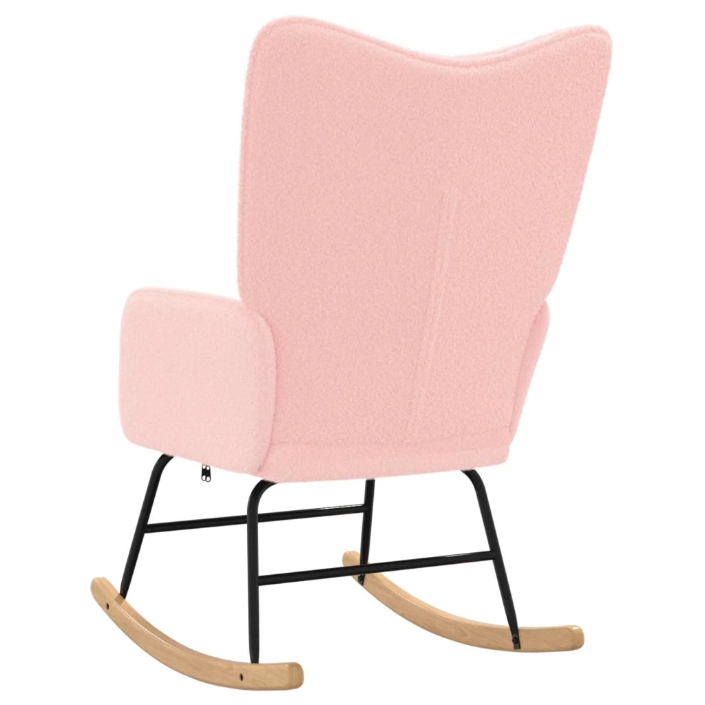 Sedia a dondolo Rosa Tessuto Sherpa 42001785