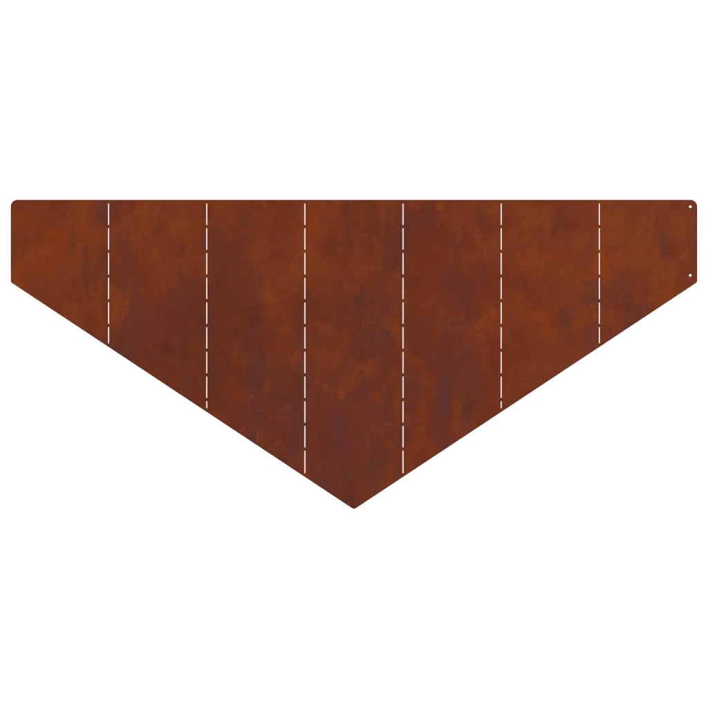 Bordura per Prato 4 pcs 100 x 45 cm Acciaio Ruggine 8008902