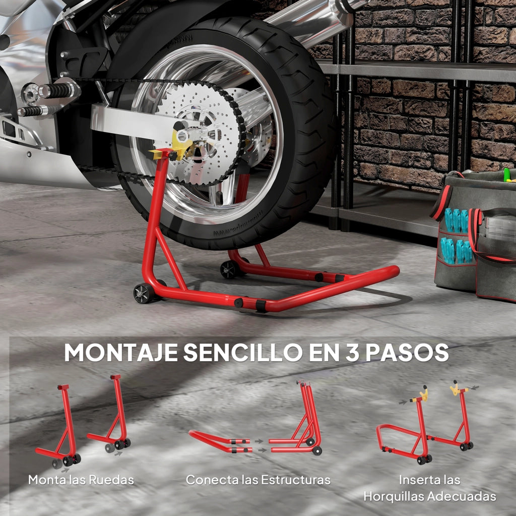 Soporte Rueda Trasera Moto ¨C zephmum ¨C Acciaio, 544 kg