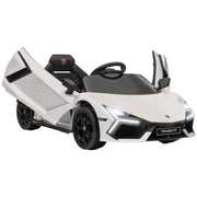 Macchina Bambini Elettrica con Luci LED e Telecomando ¨C zephmum ¨C Bianco Plastica Acciaio 105x60x40 cm