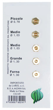 SET 5 UGELLI FORNELLO CUCINA A GAS METANO- AMAFLEX- 5,0 confezione