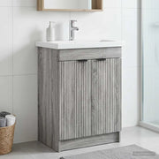 Mobiletto da bagno sotto il lavello Sonoma grigio 890110