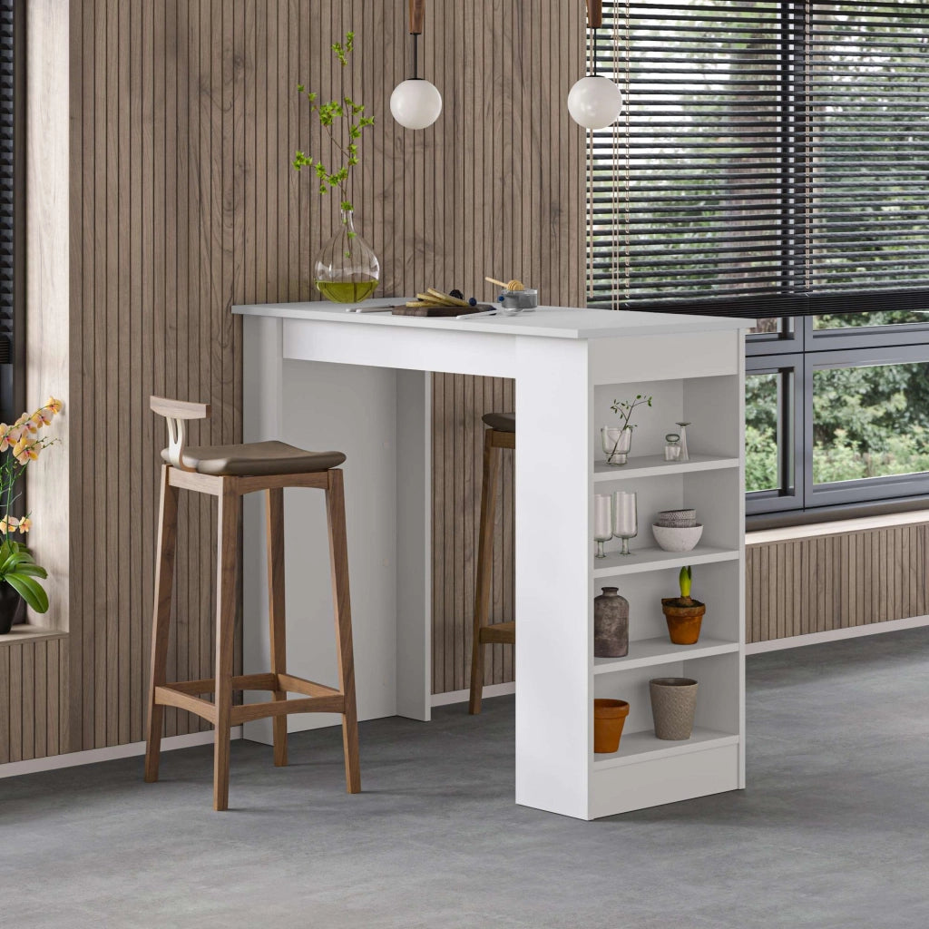 Tavolo bar in legno "Swallow" 117 x 54 x 101,8 cm - Bianco