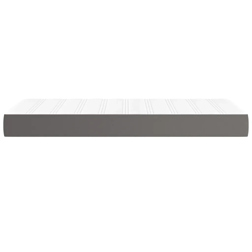 Materasso a Molle Insacchettate Rigidità Media Grigio 100x200x20 cm in Similpelle 347746