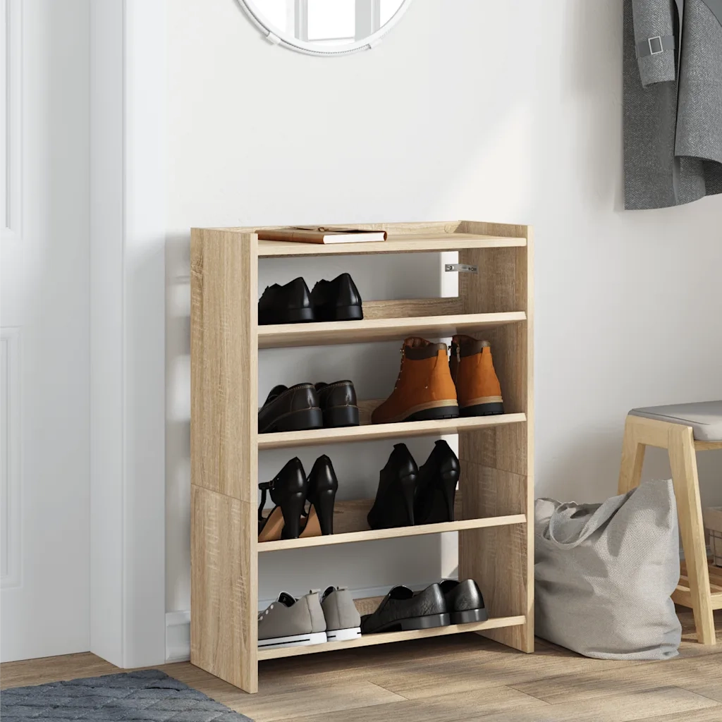 Scarpiera | Mobile per scarpe Rovere Sonoma 60x25x81 cm in Legno Multistrato