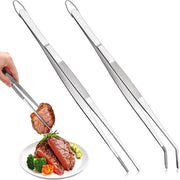 Pincetta in acciaio inossidabile per cucina 30 cm 2 pezzi - pinza per griglia utensili da cucina per precisione - edizione in acciaio dura