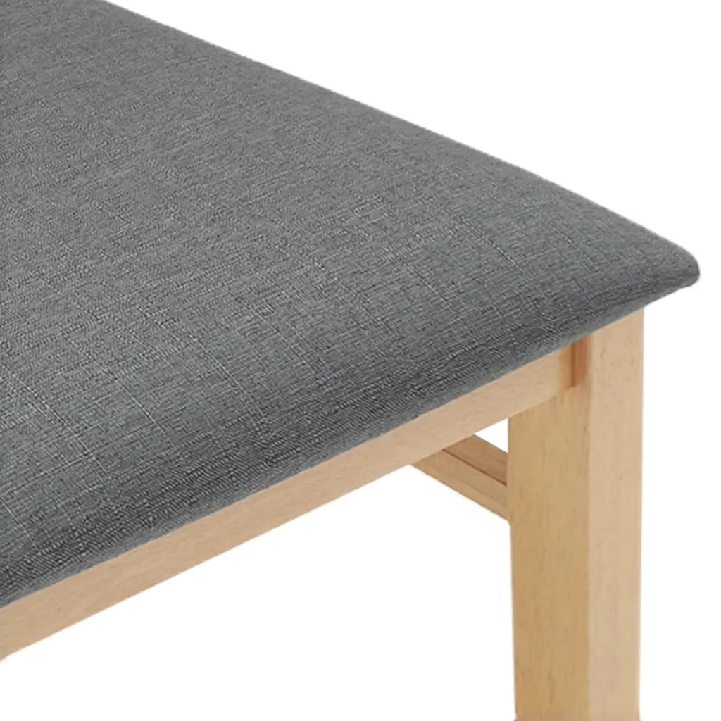Sedie da Pranzo con Cuscini 2 pz in Legno Massello di Hevea 4102465