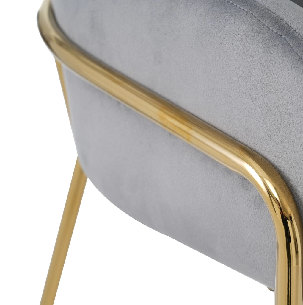 Sedia da pranzo 59.69x59.69x55.88 cm con comfort ed ergonomia in velluto grigio