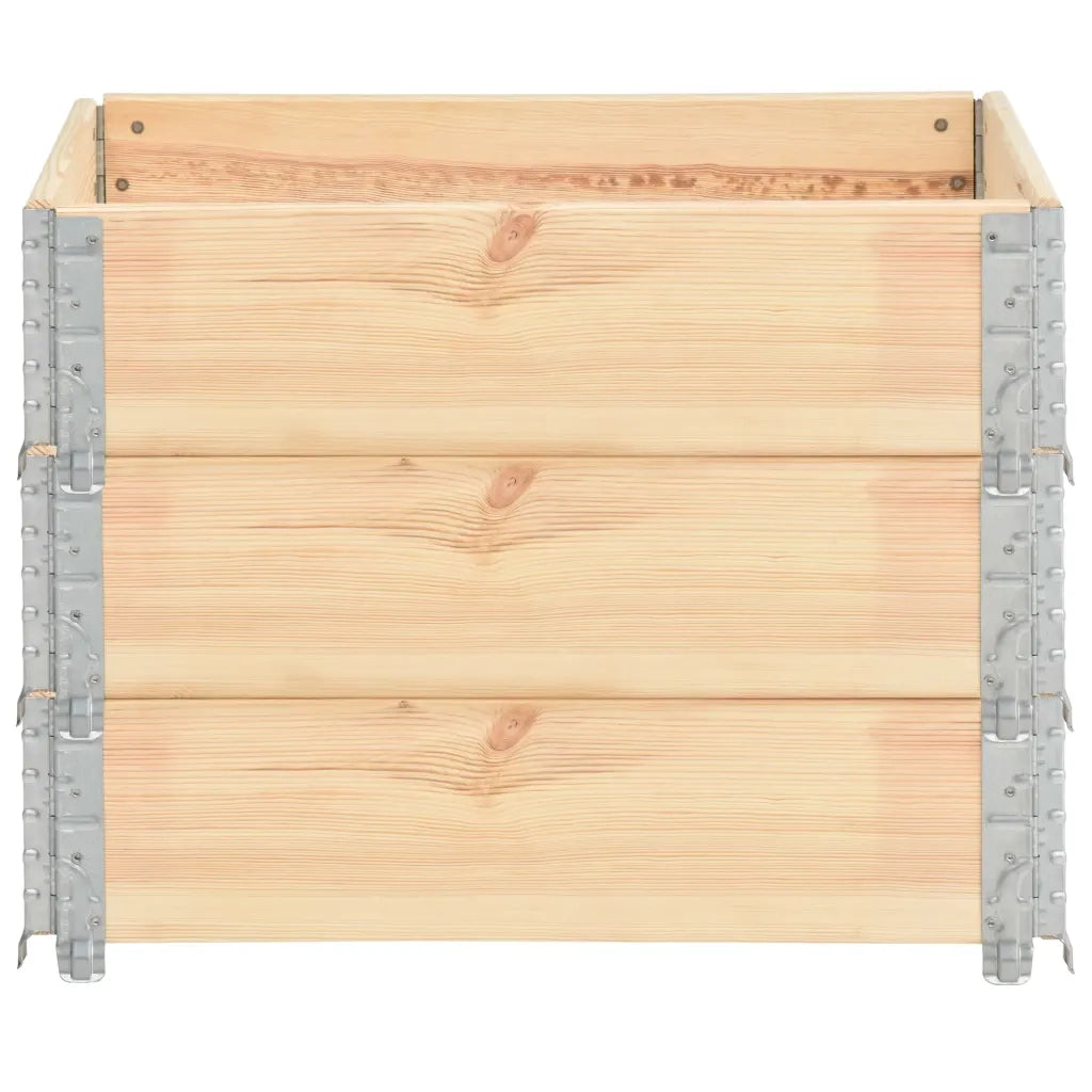 Collari per Pallet 3 pz 60x80 cm in Legno Massello di Pino 310049