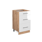 Vicco Mobiletto base per cucina Bianco lucido 50 cm senza piano di lavoro