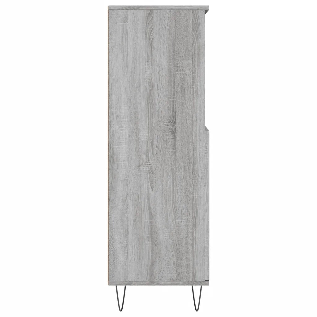 Credenza Grigio Sonoma 60x36x110 cm in Legno Multistrato