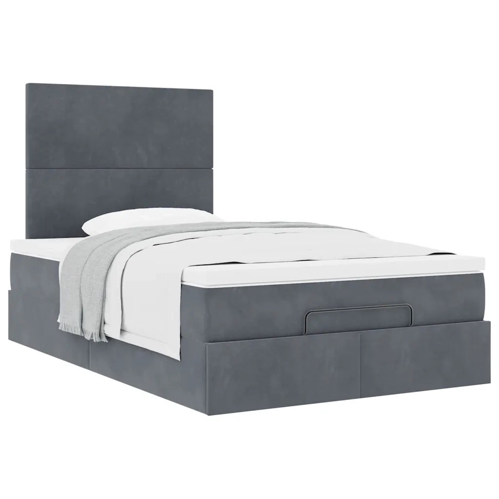 Struttura Letto Pouf con Materassi 80x200 cm Velluto 3313386