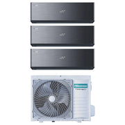 Condizionatore Hisense Trial Split Inverter ENERGY PRO X BLACK 9+9+9 con 3AMW52U4RJC R-32 Wi-Fi Integrato