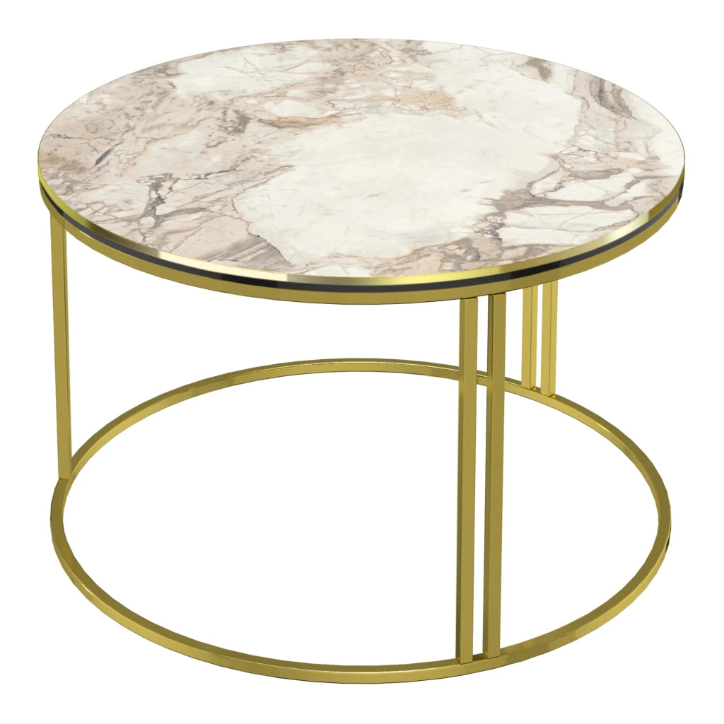 Tavolino rotondo 50 x 80 cm marmo bianco oro 03_0008424
